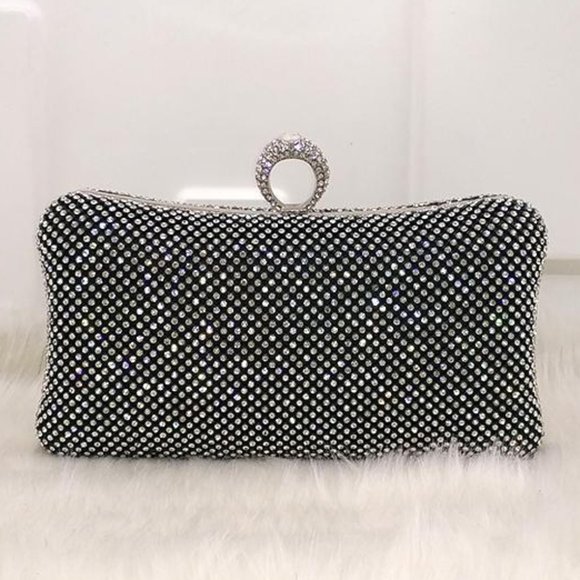 Rhinestone Evening Bag, Clutch Handmade With Love! - Picture 1 of 3